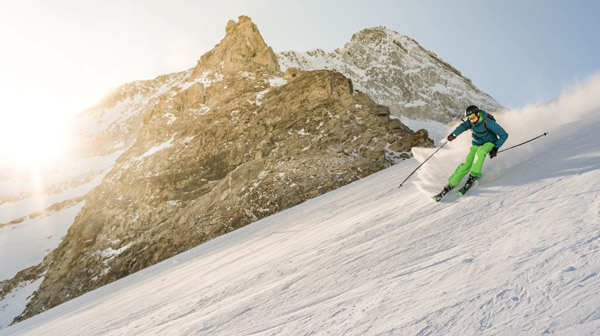 Professiona-skier-on-a-mountain Professional-skier-on-a-mountain